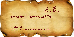 Arató Barnabás névjegykártya